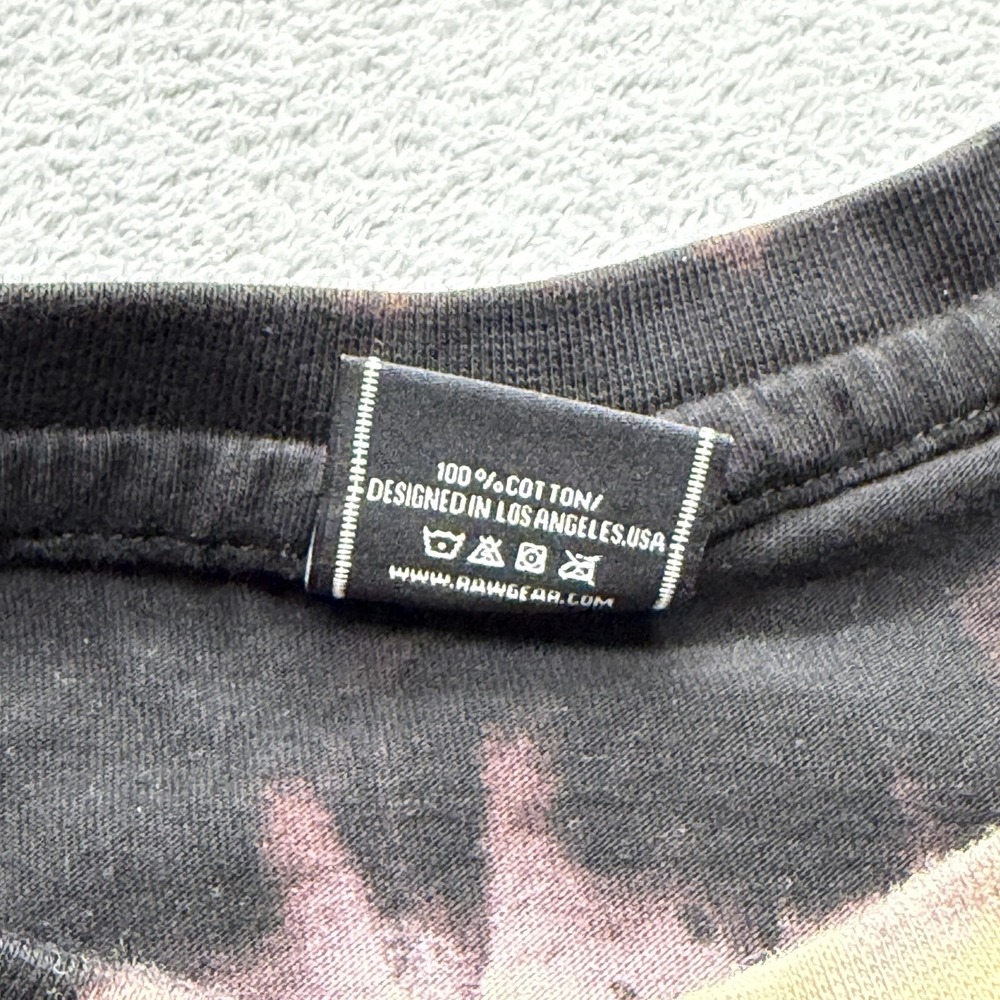 RAWGEAR Shirt Mens L Beige Tie Dye Graphic Long Sleeve Crewneck Cotton - Picture 4 of 6